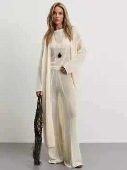 Прямые вязаные брюки