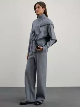 Прямые вязаные брюки из вискозы