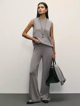 Прямые вязаные брюки из вискозы