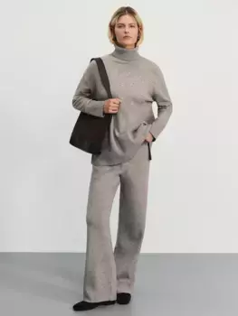 Прямые вязаные брюки из вискозы