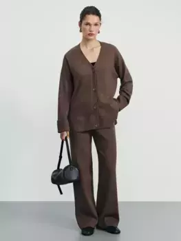 Прямые вязаные брюки из вискозы