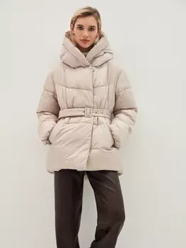 Пуховик с поясом