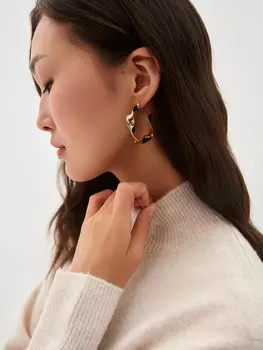 Рельефные серьги