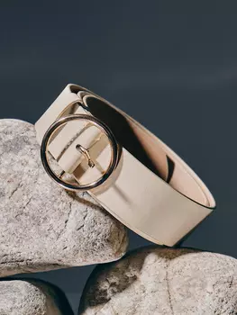 Ремень с круглой пряжкой