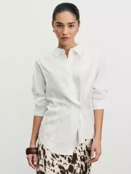Рубашка асимметричного кроя из вискозы