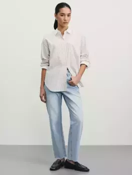 Рубашка из хлопка с контрастными деталями