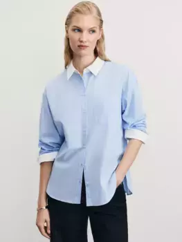 Рубашка из хлопка с контрастными деталями