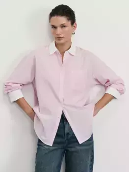 Рубашка из хлопка с контрастными деталями