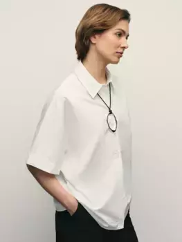 Рубашка из хлопка с коротким рукавом