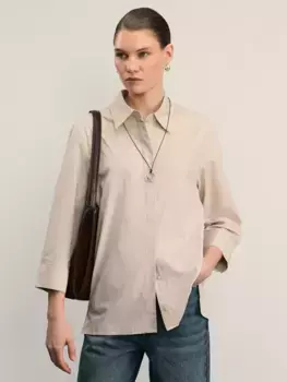 Рубашка из хлопка с рукавом 7/8