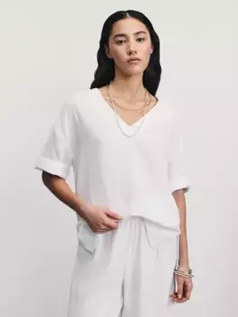 Рубашка из муслина с V-образным вырезом