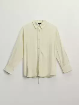 Рубашка из вискозы и льна в полоску