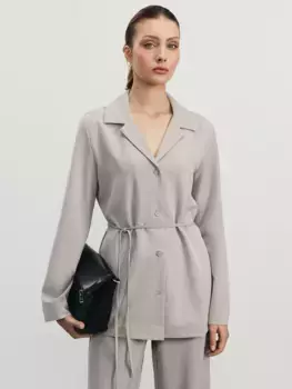 Рубашка из вискозы с поясом