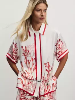 Рубашка из вискозы с принтом