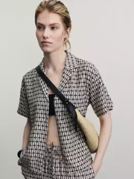 Рубашка из вискозы с принтом