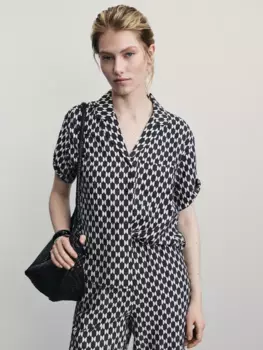 Рубашка из вискозы с принтом