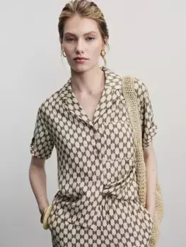 Рубашка из вискозы с принтом