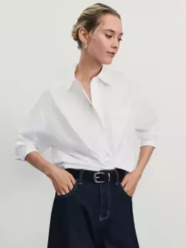 Рубашка оверсайз из хлопка с карманом