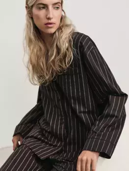 Рубашка пижамная хлопковая в полоску