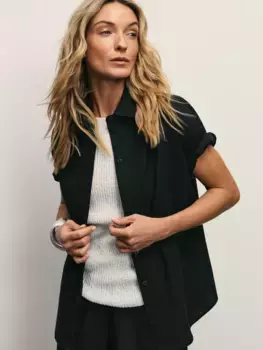 Рубашка прямого кроя из хлопка