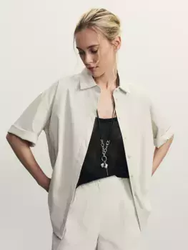 Рубашка прямого кроя из хлопка