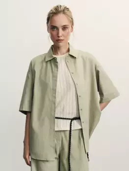 Рубашка прямого кроя из хлопка