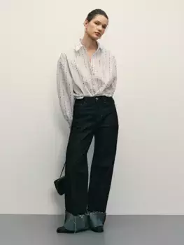 Рубашка с фактурной полоской