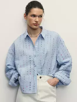 Рубашка с фактурной полоской