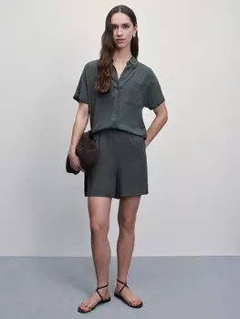 Рубашка с коротким рукавом из вискозы