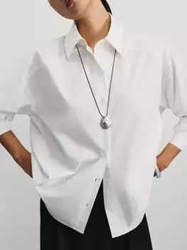 Рубашка свободного кроя из хлопка