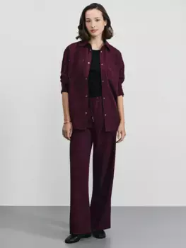 Рубашка свободного кроя из вельвета