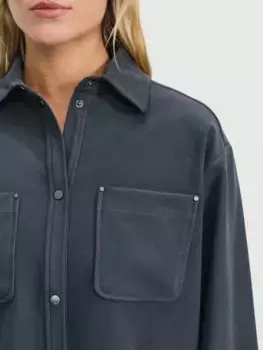 Рубашка свободного кроя из вельвета