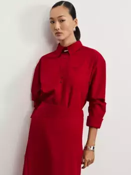 Рубашка свободного кроя с вискозой в составе