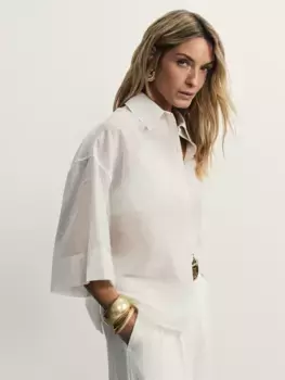 Рубашка укороченная из хлопка