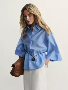 Рубашка укороченная из хлопка