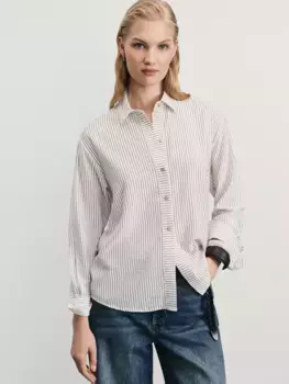 Рубашка в полоску из вискозы