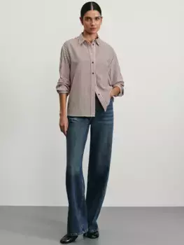 Рубашка в полоску из вискозы