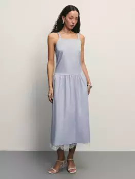 Сарафан А-силуэта с кружевом