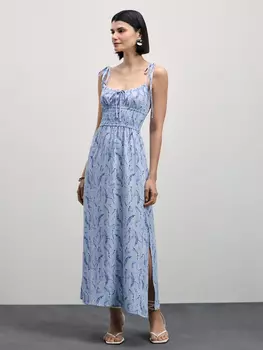 Сарафан длины макси с разрезами