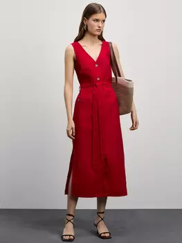 Сарафан с поясом из хлопка