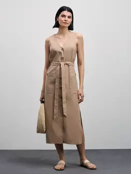 Сарафан с поясом из хлопка