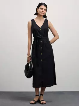 Сарафан с поясом из хлопка