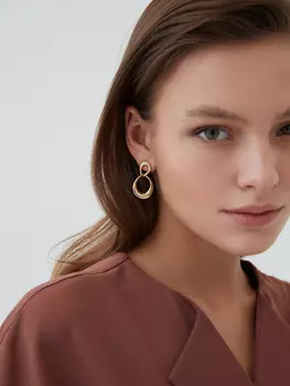 Серьги с крупными звеньями