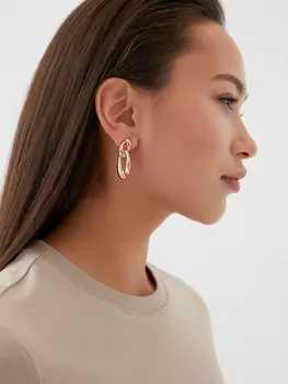 Серьги с крупными звеньями