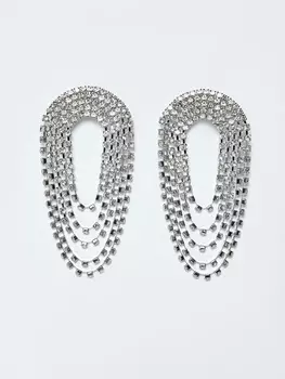 Серьги со стразами