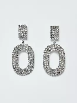 Серьги со стразами