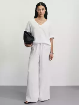 Широкие брюки из муслина