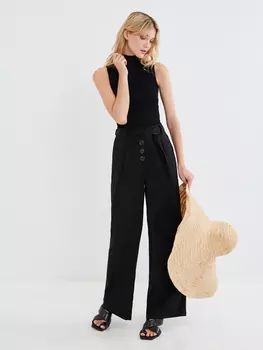 Широкие брюки с поясом