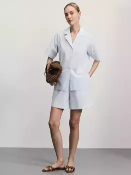 Шорты из фактурного хлопка