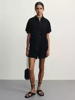 Шорты из вискозы с эластичным поясом